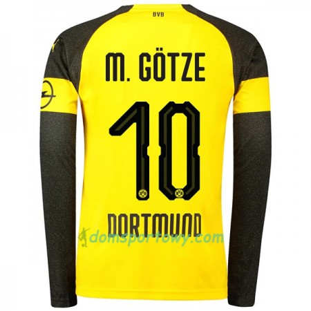 Koszulka Borussia Dortmund M.Gotze 10 Domowe Koszulki Piłkarskie 2018-2019 Długi Rękaw